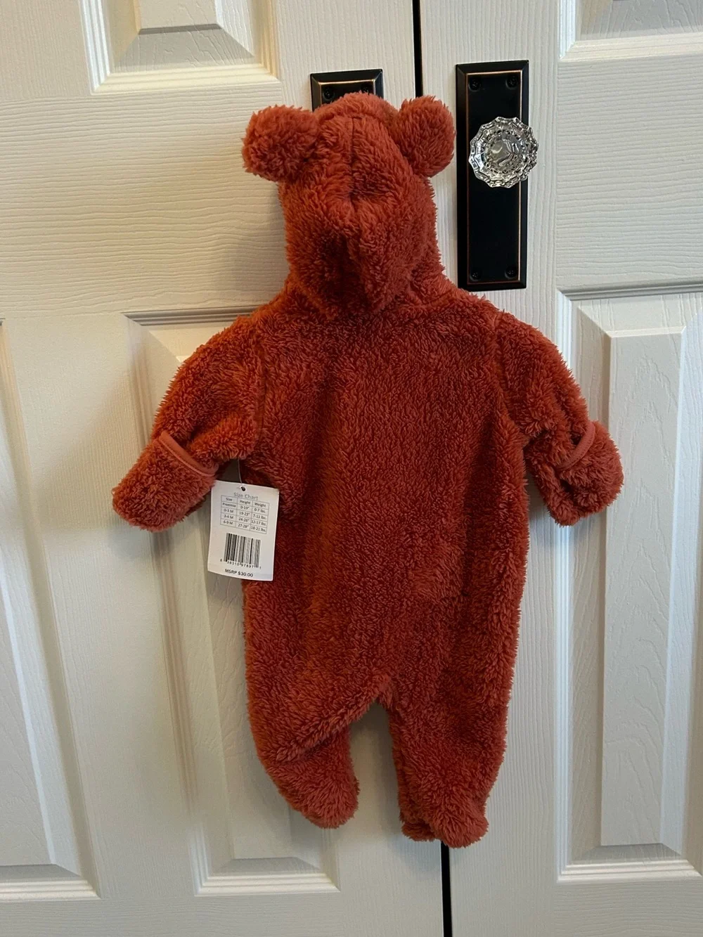 Duck Duck Goose Lion Hooded Infant One-Piece - Rust 0-3 months nwt
